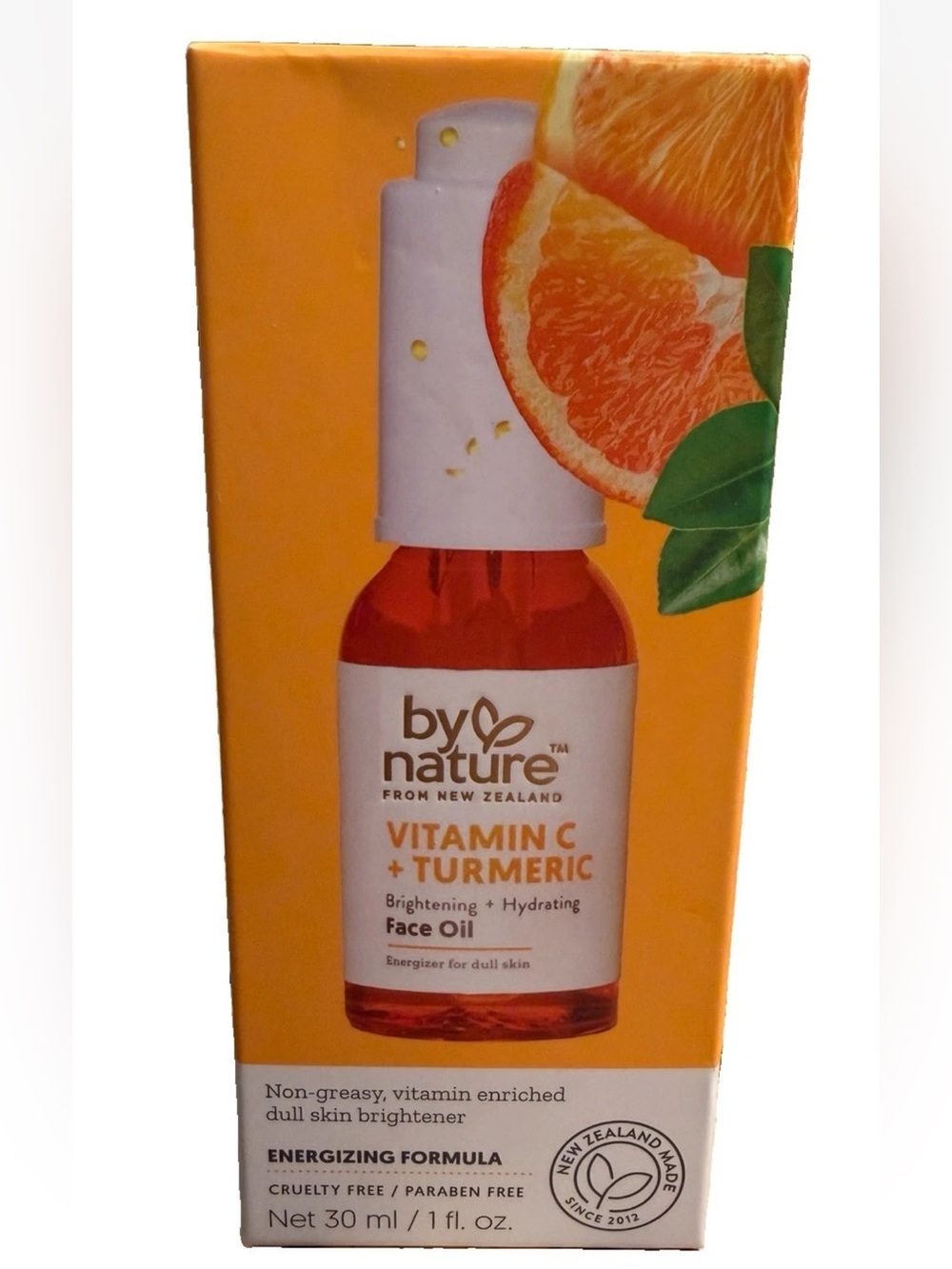New Box: By Nature Vitamin C + Turmeric Brightening & Hydrating Face Oil 30 ml